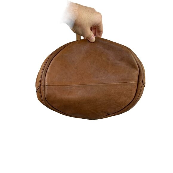 Vintage Ellington Leather Sling Backpack RUCKSACK Portland Oregon Brown - Picture 3 of 10